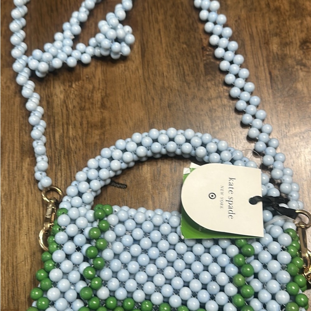 Kate Spade Blue and Green Beaded Bag